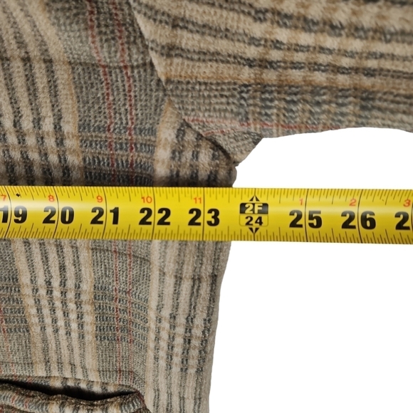 Woolrich L Sherpa Jacket Shaket Brown Blue Plaid Full Zip Front - Picture 4 of 13